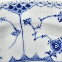 Musselmalet Halvblonde Ovalt Fad nr. 1-531. sorterin 2 