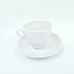 Hvid Halvblonde Kaffekop nr. 072. Sortering 2 