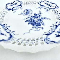 Bl Blomst Helblonde Tallerken nr. 10-1638. sortering 2 Sjlden  