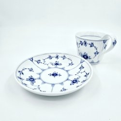 Musselmalet Riflet Hjhankskop &amp; Underkop nr. 093 / 094. sortering 2 