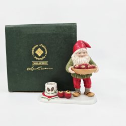 Firkl�veren Figur Nisse Lysestage Med �bler  