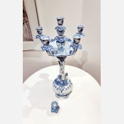 Musselmalet Helblonde Kandelaber nr. 1006. sortering 1 