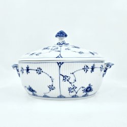 Musselmalet Riflet Terrin nr. 1-214. sortering 2 