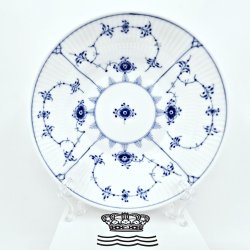 Musselmalet Riflet Dyb Tallerken nr. 608. sortering 2 