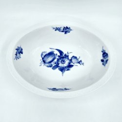 Bl� Blomst Flettet Oval Sk�l nr. 10-8151. sortering 1 Sj�lden  