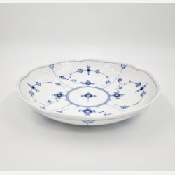 Musselmalet Riflet Stor Kompotskl nr. 1-481. sortering 3 