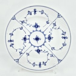 Musselmalet Riflet Frokosttallerken nr. 1-178. sortering 2 