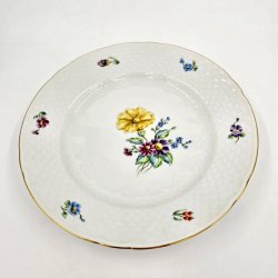 Saksisk Blomst Middagstallerken nr. 25. sortering 1 