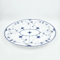 Musselmalet Halvblonde Ovalt Fad nr. 1-535. sortering 2  