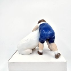 B &amp; G Figur Dreng Med Bulldog nr. 1790. Sortering 1 