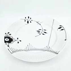 Sort Mega Riflet Middagstallerken nr. 627. sortering 1  