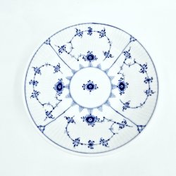 Musselmalet Riflet Dyb Tallerken nr. 600. sortering 2 