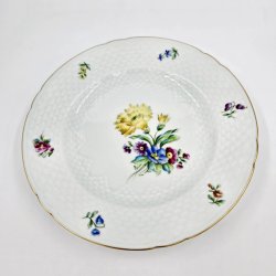 Saksisk Blomst Middagstallerken nr. 25. sortering 1 