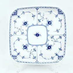 Musselmalet Halvblonde Firkantet Tallerken nr. 720. sortering 2