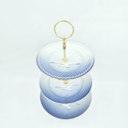 Mgestel 3 Etagers Opsats Med Guldkant  