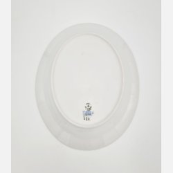 Musselmalet Halvblonde Ovalt Fad nr. 1-532. sorterin 2 