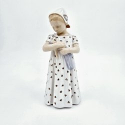 B &amp; G Figur Mary Pigen Med Dukke nr. 1721. Sortering 1