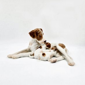B & G Figur Pointer Med Hvalpe nr. 2111. sortering 1