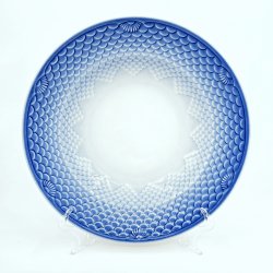 Bl Tone Dyb Tallerken nr. 714 / 1008. sortering 1 Hotelporceln  