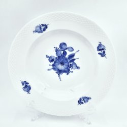 Bl Blomst Flettet Dyb Tallerken nr. 10-8106. sortering 2  