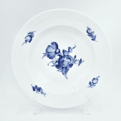 Bl Blomst Flettet Dyb Tallerken nr. 10-8106. sortering 1 