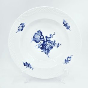 Bl Blomst Flettet Dyb Tallerken nr. 10-8106. sortering 1 