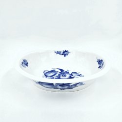 Bl� Blomst Flettet Oval Sk�l nr. 10-8151. sortering 1 Sj�lden  