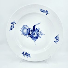 Bl� Blomst Flettet Stort Rundt Fad nr. 10-8011. sortering 2 