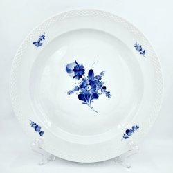 Bl� Blomst Flettet Stort Rundt Fad nr. 10-8013. sortering 1 