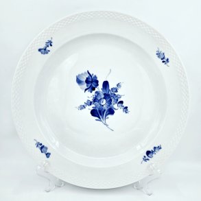 Bl� Blomst Flettet Stort Rundt Fad nr. 10-8013. sortering 1 