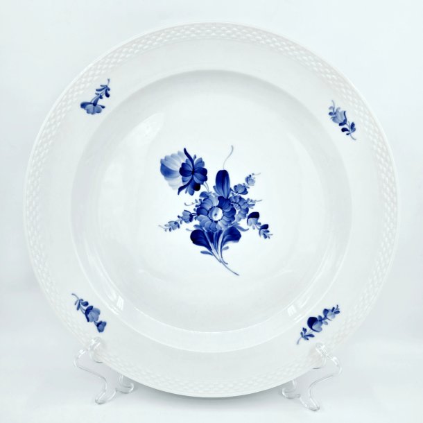 Bl� Blomst Flettet Stort Rundt Fad nr. 10-8013. sortering 1 