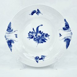 Bl� Blomst Flettet Rundt Fad nr. 10-8162. sortering 1 