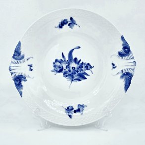 Bl� Blomst Flettet Rundt Fad nr. 10-8162. sortering 1 