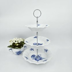 Bl Blomst Kantet 3 Etagers Opsats.