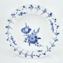 Bl Blomst Helblonde Middagstallerken nr. 10-1745. sortering 2 Sjlden  