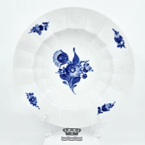 Bl Blomst Kantet Stor Dyb Tallerken nr. 10-8546. sortering 2