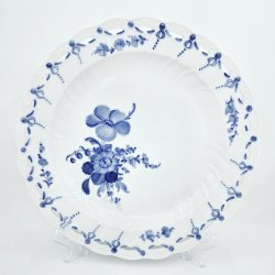 Bl Blomst Helblonde Stort Rundt Fad nr. 10-1722. sortering 1 Sjldent 