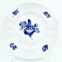 Bl Blomst Kantet Stor kagetallerken nr. 10-8514. sortering 2