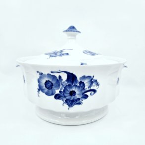 Bl� Blomst Kantet Terrin nr. 10-8532. sortering 3 