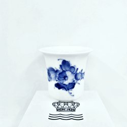 Bl� Blomst Kantet Vase nr. 10-8618. sortering 2 