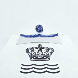  Bl Blomst Flettet Knivstol nr. 10-8242. sortering 1 Sjlden