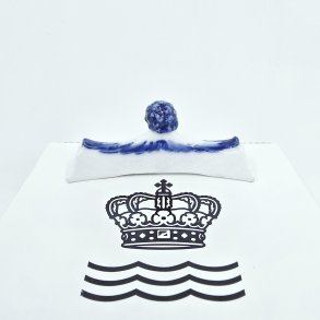  Bl Blomst Flettet Knivstol nr. 10-8242. sortering 1 Sjlden