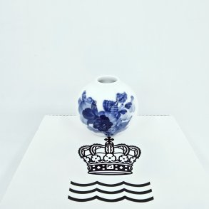 Bl Blomst Flettet Kuvert Vase / Bordkortholder nr. 10-8176. sortering 1 Sjlden 