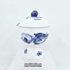 Bl Blomst Flettet Marmeladekrukke nr. 10-8142. sortering 1 Sjlden