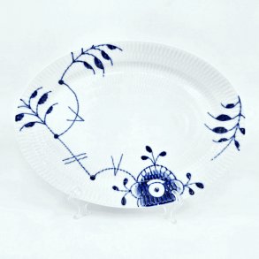 Bl Mega Riflet Oval Tallerken nr. 626. sortering 1  