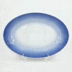 Bl Tone Ovalt Fad Med Guldkant nr. 15. sortering 2 