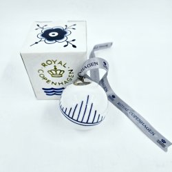 Bl� Mega Riflet Julekugle. 1 sortering