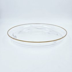 Mgeglas Lagkagefad Med Guldkant  