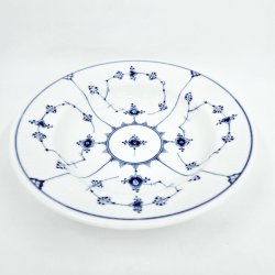 Musselmalet Riflet Dyb Tallerken nr. 1-326. sortering 1 Hotelporceln 