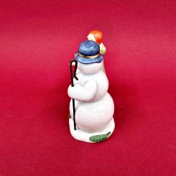 Firklveren Figur Pige Med Snemand. 